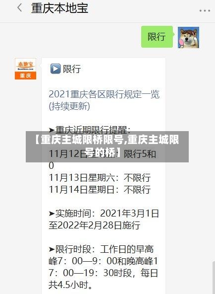 【重庆主城限桥限号,重庆主城限号的桥】-第3张图片